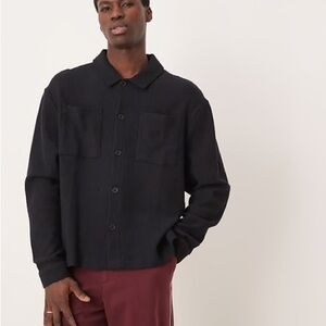 ASOS men’s black ribbed shacket size large